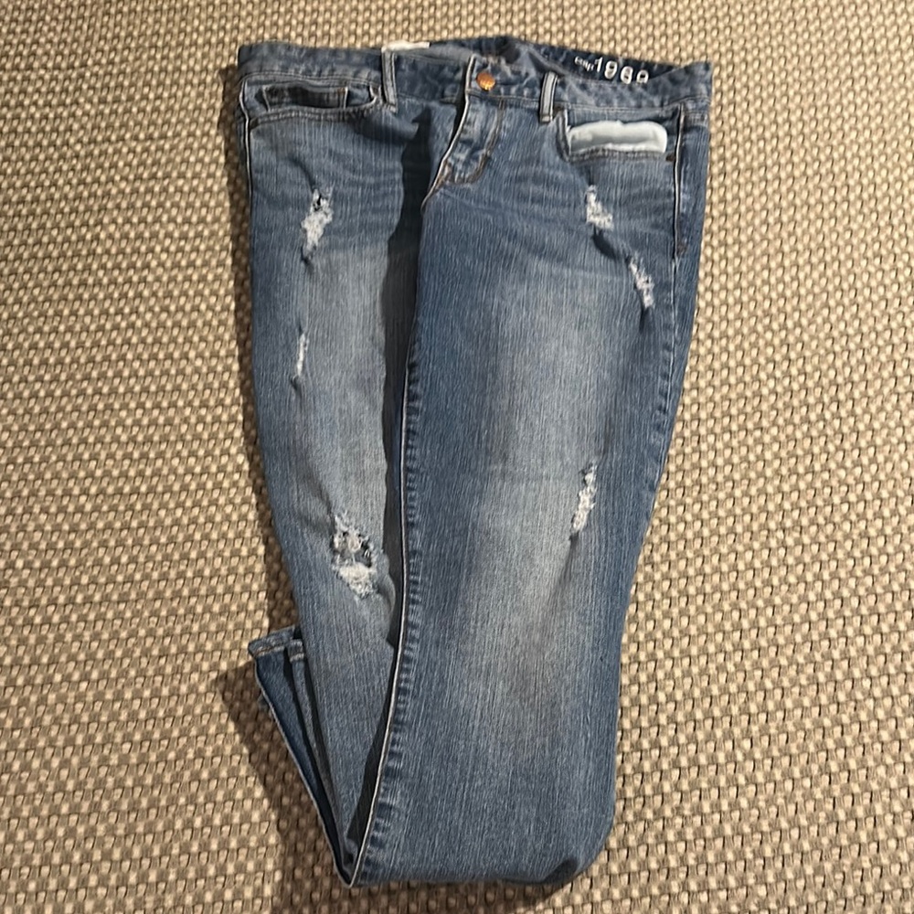 Women's Blue Distressed Jeans